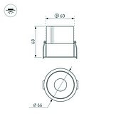 Светильник MS-ATLAS-BUILT-R66-15W Warm3000 (BK-BK, 35 deg, 230V) (Arlight, IP20 Металл, 5 лет)