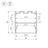 Профиль LINE-M-5050-3000 BLACK (Arlight, Алюминий)