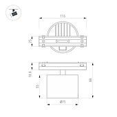 Светильник MAG-VIBE-POINT-R75-10W Day4000-MIX (WH, 24 deg, 48V, DALI) (Arlight, IP20 Металл, 5 лет)