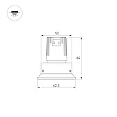 Светильник безрамочный DL-ROTARA-R63-6W Day4000 (Белый RAL9003, 15 deg, 230V) (Arlight, IP20 Металл, 5 лет)