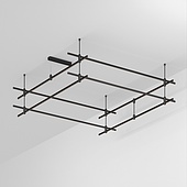 048550 Основание ART-APRIORI-QUADRAT-2-ROD-400-2000x2000 (BK) (Arlight, IP20 Металл, 3 года)