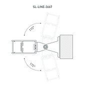 Профиль с экраном SL-LINE-3667-2500 WHITE+OPAL (Arlight, Алюминий)