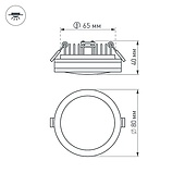 Светодиодная панель LTD-85SOL-5W Warm White (Arlight, IP44 Пластик, 3 года)