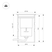 Светильник ART-GROUND-ZOOM-R100-15W Warm3000 (SL, 20-40 deg, 24V) (Arlight, IP67 Металл, 3 года)