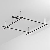 048523 Основание ART-APRIORI-QUADRAT-ROD-400-2000x2000 (BK) (Arlight, IP20 Металл, 3 года)