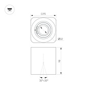 Светильник SP-ACENTO-S95x95-10W Warm2700 (WH, 20-45 deg, 230V) (Arlight, IP20 Металл, 5 лет)