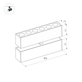 Светильник MAG-DOTS-FOLD-25-S800-24W Day4000 (BK, 30 deg, 24V) (Arlight, IP20 Металл, 5 лет)