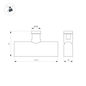 Светильник ART-APRIORI-LASER-L165-8W Warm3000 (GD, 48 deg, 48V) (Arlight, IP20 Металл, 3 года)