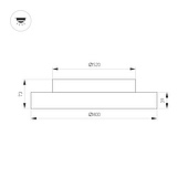 Светильник SP-ESTELY-R800-60W Warm2700 (BK, 80 deg, 230V, TRIAC) (Arlight, IP20 Металл, 5 лет)