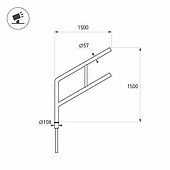 Кронштейн OXOR-SG2-1500x108-L1500 BLACK (Arlight, Сталь)