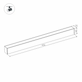 Светильник MAG-FLAT-45-L605-18W Warm3000 (BK, 100 deg, 24V, DALI) (Arlight, IP20 Металл, 5 лет)