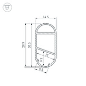 Профиль WARDROBE-1530-2000 ANOD BLACK (Arlight, Алюминий)