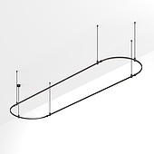 048513 Основание ART-APRIORI-OVAL-ROD-800-4000x1000 (BK) (Arlight, IP20 Металл, 3 года)