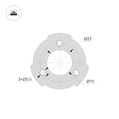 Светильник LGD-SWAMP-BOLL-H100-7W Warm3000 (GR, 93 deg, 230V) (Arlight, IP65 Металл, 3 года)