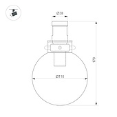 Светильник ART-APRIORI-ZORB-С-R110-5W Warm3000 (OG, 85 deg, 48V) (Arlight, IP20 Металл, 3 года)