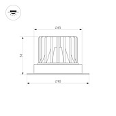 Светильник MS-ATLAS-TRIMLESS-R50-6W Day4000 (WH, 40deg, 230V) (Arlight, IP20 Металл, 5 лет)