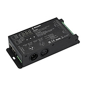 023823(1) INTELLIGENT ARLIGHT Декодер SMART-DMX512-104-83-RDM-SUF (12-48V, 4x8A, XLR3/RJ45) (IARL, IP20 Металл, 5 лет)