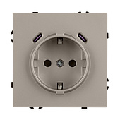 061814(1) ARL NOBE Розетка зк со шторками с USB тип C+С софт-тач кашемир SCT-MUCC-SFPL-CA (250V, 16A) (Arlight, -)