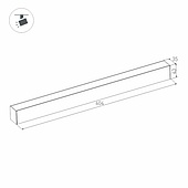 Светильник MAG-FLAT-45-L605-18W Warm3000 (WH, 100 deg, 24V) (Arlight, IP20 Металл, 5 лет)