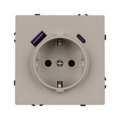 Механизм розетки с USB зарядкой SCT-NOBE-MUAC-SFPL-CA (230V, 16A) (Arlight, -)