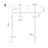 Светильник SP-CAMPANA-WALL-L1200-9W Warm3000 (BK, 130 deg, 230V) (Arlight, IP20 Металл, 5 лет)