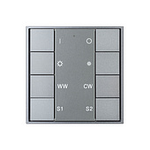048217 INTELLIGENT ARLIGHT Кнопочная панель DALI-201-23-1G-2SC-MIX-DT8-IN Silver (BUS, Frame) (IARL, IP20 Металл, 3 года)