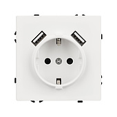 Механизм розетки с USB зарядкой SCT-NOBE-MUAA-SFPL-WH (230V, 16A) (Arlight, -)