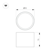Светильник SP-BISCOTTO-R90-8W Warm3300-MIX (WH-GD, 80 deg, 230V) (Arlight, IP54 Металл, 5 лет)