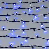 025803 Светодиодная гирлянда ARD-STRING-CLASSIC-10000-BLACK-100LED-FLASH BLUE (230V, 7W) (Ardecoled, IP65)
