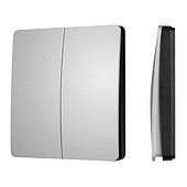 051682 INTELLIGENT ARLIGHT Кнопочная панель KINETIC-801-22-2G-WP-SUF Silver (No battery, IP67, 433Mhz) (IARL, IP67 Пластик, 3 года)