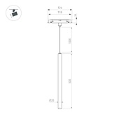 Светильник MAG-ORIENT-SPOT-HANG-L500-R20-3W Warm3000 (BK, 20 deg, 48V) (Arlight, IP20 Металл, 5 лет)