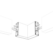 Угол S2-WALL-X2-H128-L90N внутренний (Arlight, Металл)