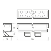 Светодиодный прожектор AR-LINE-1000XL-54W-230V Day (Grey, 30 deg) (Arlight, Закрытый)