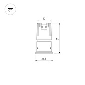 066306 Светильник безрамочный DL-INTRAL-R39-6W Warm3000 (Белый RAL9003, 15 deg, 230V) (Arlight, IP20 Металл, 5 лет)