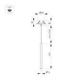 066912 Светильник подвесной SP-UMBRA-V-L600-10W Warm3000 (Черный, 120 deg, 230V) (Arlight, IP20 Металл, 3 года)