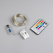 062567 Светодиодная гирлянда ARD-DEW-HOME-10000-CLEAR-100LED-LIVE RGB (5V, USB, ПДУ) (Ardecoled, IP20)