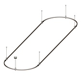 054530 Основание ART-APRIORI-OVAL-ROD-400-4000x1000 (TN) (Arlight, IP20 Металл, 3 года)