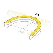 Лента герметичная MOONLIGHT-SIDE-A140-12x24mm 24V Warm2700 (9.6 W/m, IP68, 5m, wire x2) (Arlight, Вывод прямой, 3 года)