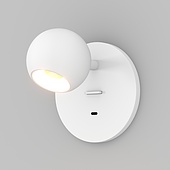 Светильник SP-OTTORI-WALL-CHARGE-6W Warm3000 (WH, 30 deg, 230V, USB-C) (Arlight, IP20 Металл, 3 года)