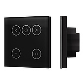 065261 INTELLIGENT ARLIGHT Сенсорная панель SMART-TRIAC-601-11 Черная (230V, 1.5A, TUYA Wi-Fi, 2.4G) (IARL, IP20 Пластик, 5 лет)