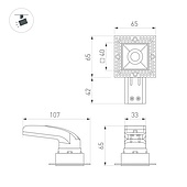 Светильник MS-RIALTO-TRIMLESS-S40x40-9W Warm3000 (BK, 36deg, 230V) (Arlight, IP20 Металл, 5 лет)