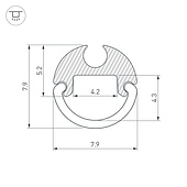 Профиль ARH-ROUND-D8-2000 ANOD (Arlight, Алюминий)