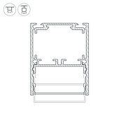 Профиль SL-LINE-4050-3L-2000 ANOD BLACK (Arlight, Алюминий)