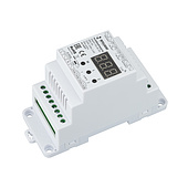062077 INTELLIGENT ARLIGHT Релейный модуль SMART-702-82-2G-DRO-PS (230V, 2x8A, 2.4G) DIN-рейка (IARL, IP20 Пластик, 5 лет)