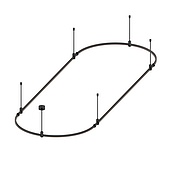 048508 Основание ART-APRIORI-OVAL-ROD-400-3000x1000 (BK) (Arlight, IP20 Металл, 3 года)
