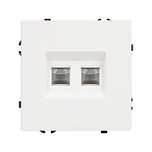 Механизм сдвоенной компьютерной розетки SCT-NOBE-MPC2-SFPL-WH (RJ-45, CAT6) (Arlight, -)