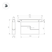Светильник MAG-ORIENT-DOTS-FOLD-S195-6W Day4000 (BK, 30 deg, 48V) (Arlight, IP20 Металл, 5 лет)