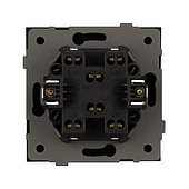 Механизм выключателя двухклавишный проходной SWT-TENDO-MKP2-SFPL-BK (230V, 10A) (Arlight, -)