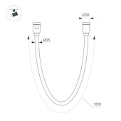 Светильник ART-APRIORI-TUBE-ELASTIC-R38-L1000-12W Day4000 (BK, 360 deg, 48V) (Arlight, IP20 Металл,  (Arlight, IP20 Металл, 3 года)