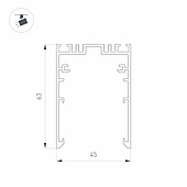 Трек MAG-TRACK-4563-1000 (BK, 5LN) (Arlight, IP20 Металл, 5 лет)